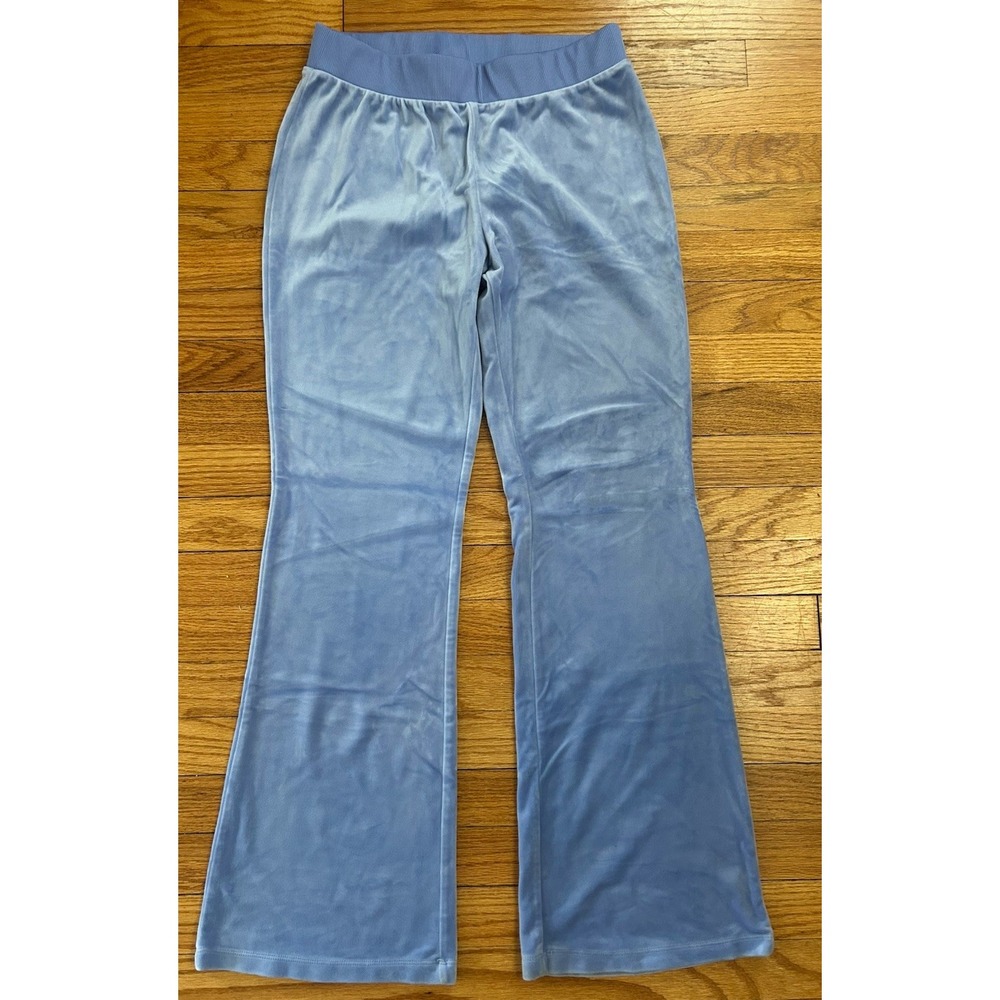 Divided H&M Velour Lounge Sweatpants Blue Womans SZ M